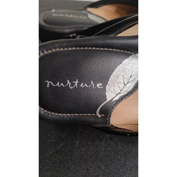 Nurture Black Patent Leather Reptile Pattern Libby Slip Clogs Size 7 US - Picture 9 of 9